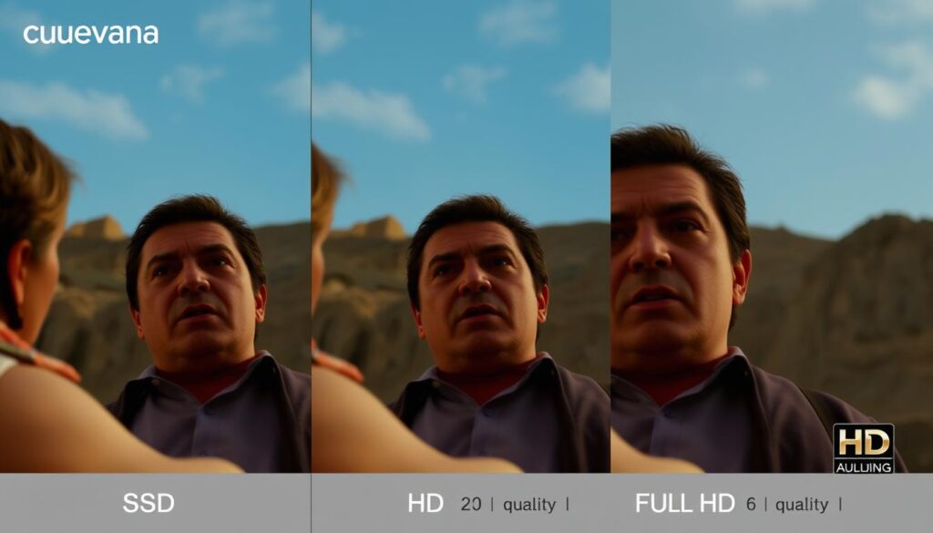Comparativa de calidades de video disponibles en Cuevana formas de ver