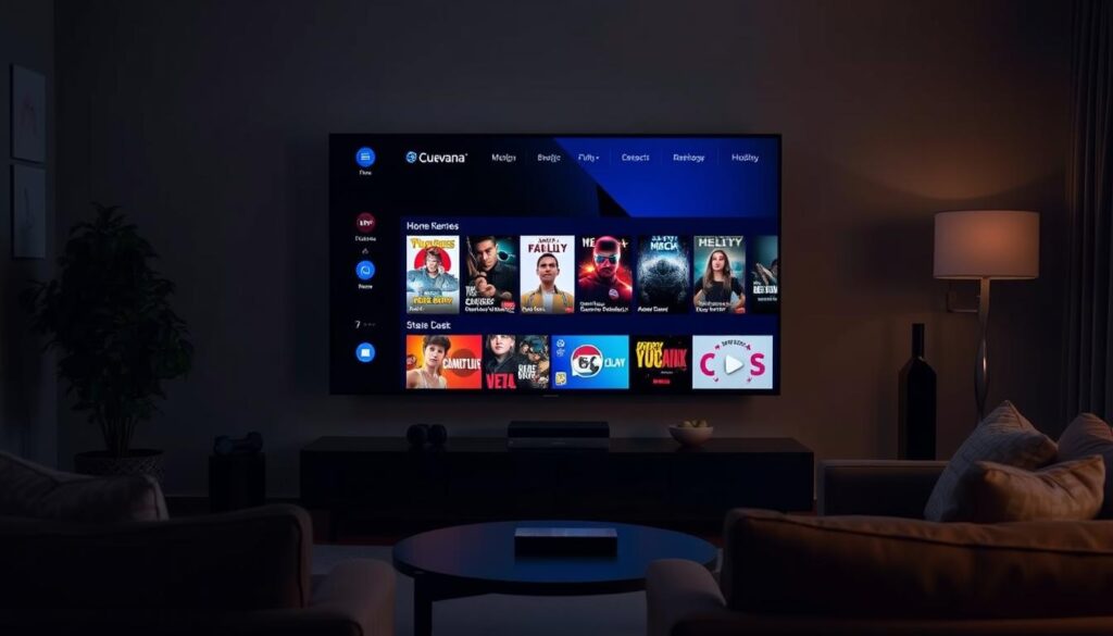 Smart TV mostrando la interfaz de Cuevana formas de ver
